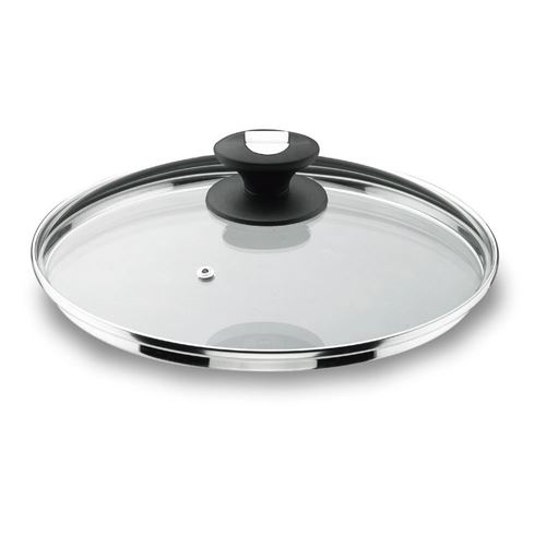 Lacor Transparent Couvercle En Verre Bord Inox 22 Cm - Verre