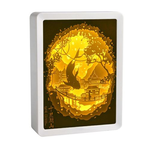 Lumière Ombre Papier Lumières Sculpté Creative Télécommande Diy Petite Nuit JJZM681