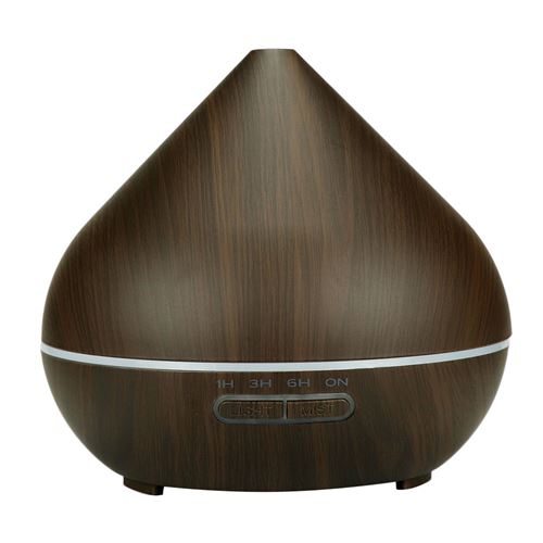 Haute capacité 300ml d'épurateur ultrasonique humidificateur d'air de diffuseur à la maison grain en bois - Multicolore