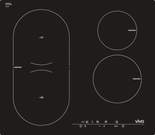 table de cuisson induction 60cm 4 feux 6800w noir - vvk26i55c0