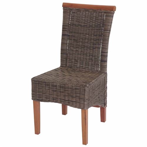 Générique Multicolore 2X Chaise De Salle À Manger Savona, Fauteuil, Rotin Sans Coussin - Image 1