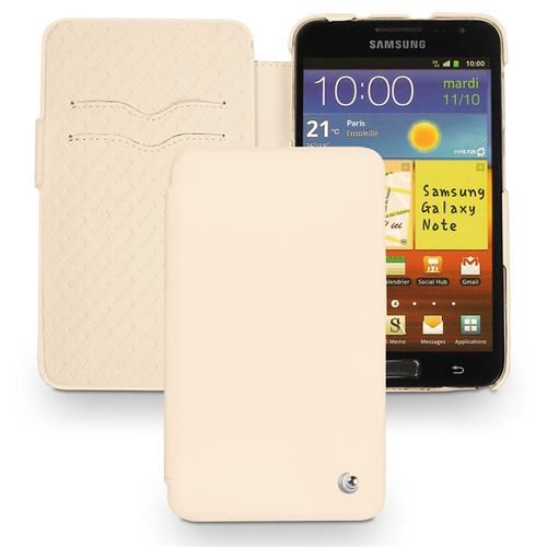 Noreve - Housse cuir Samsung Galaxy Note - Perpétuelle - Beige