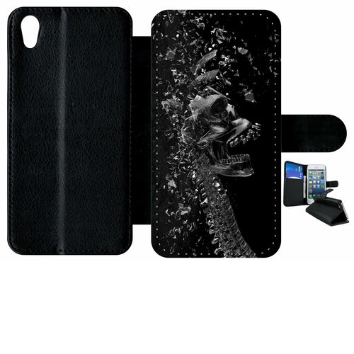 Etui À Rabat Sony Xperia X Squelette Verre Bris