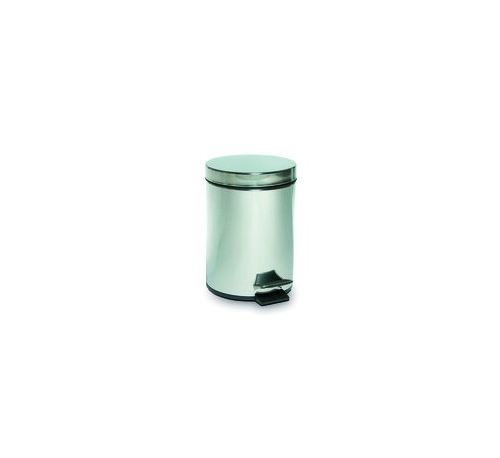 Poubelle à Pédale 5 L Inox Brossé - 18 cm 500 cl