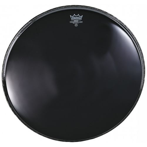 Remo P3-1018-ES - Peau Powerstroke 3 Ebony 18 + renfort pour grosse caisse