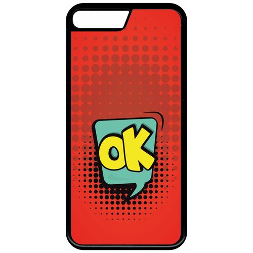 Coque Apple Iphone 7+ Plus Ok Fond Rouge