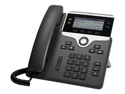 Cisco IP Phone 7841 - With Multiplatform Phone Firmware - téléphone VoIP - SIP - 4 lignes - Conformité TAA