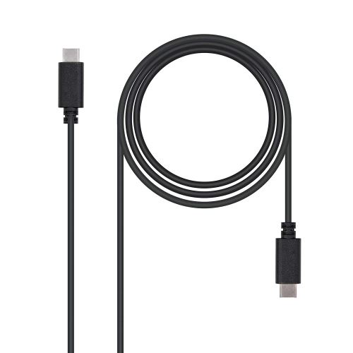 Nano Cable 10.01.2302 - Câble 3A USB-C vers USB-C, USB 2.0, mâle-mâle, Noir, 2mts