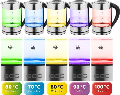 ECG RK 1777 - Bouilloire lectrique - cran LED - variation de couleur -  1.7L - 2000W - Achat & prix | fnac
