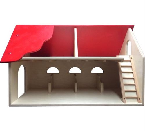 Van Dijk Toys ferme junior 60 x 28 x 39 cm bois naturel/rouge