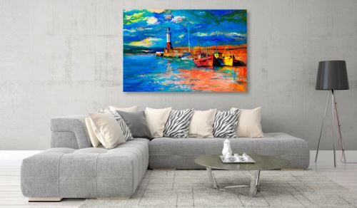 Tableau - Seaside Landscape: The Lighthouse .Taille : 120x80