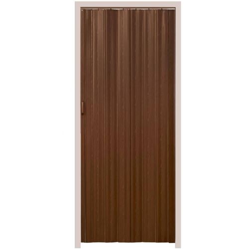 Porte accordéon pliante PVC salle de bain extensible coulissante largeur 80 cm marron