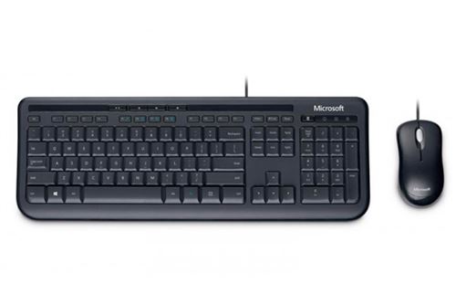 Microsoft Wired Desktop 600 for Business - ensemble clavier et souris - français