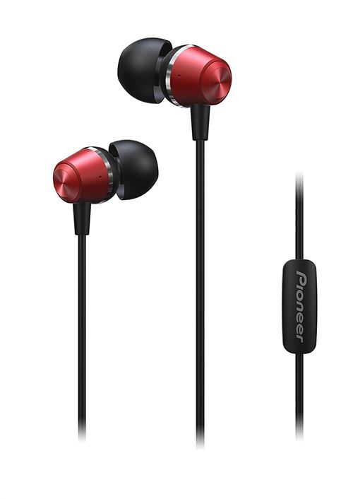 Pioneer SE-QL2T Écouteurs intra-auriculaires avec micro. rouge