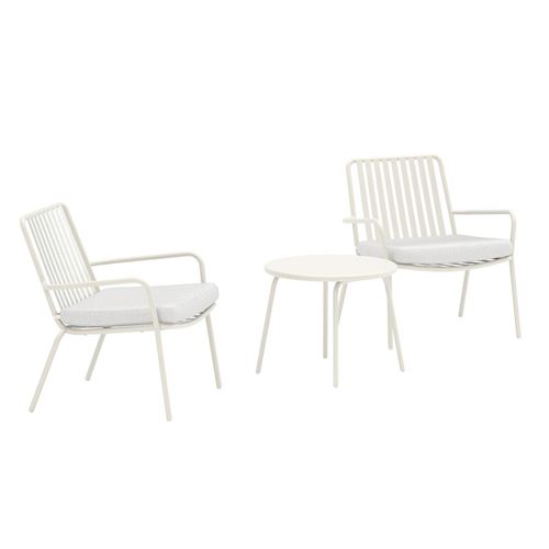 Venture Home Gartenlounge-Set "Mykonos, großzügiges Outdoor-Set für hohen Sitzkomfort" 3 tlg. Loungemöbel mit Stoffbezug, angenehm, weich