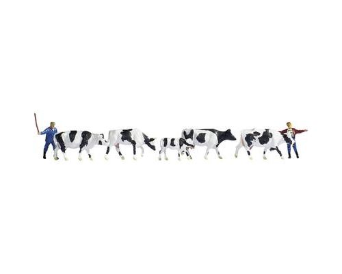 7 figurines berger avec vaches H0 NOCH 15724