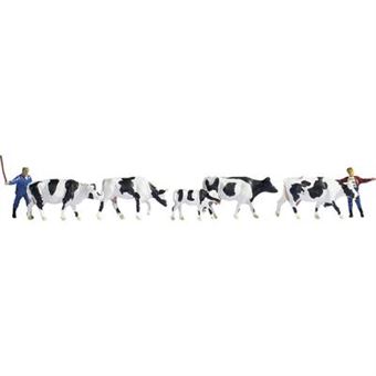 7 figurines berger avec vaches H0 NOCH 15724 - 1