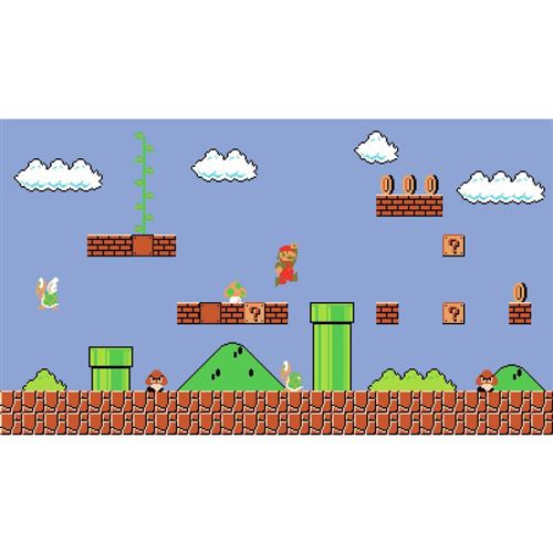 ROOMMATES Papier peint panoramique encollé Super Mario Bros. Retro - 320 cm x182,88 cm