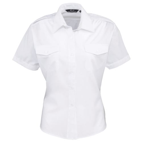 Premier Pilote - Chemise à manches courtes - Femme (FR 46) (Blanc) - UTRW1096