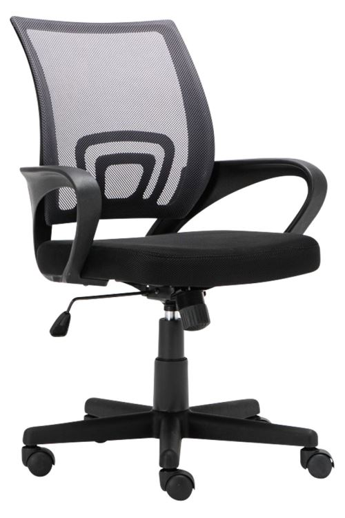 Chaise de bureau Genius avec Dossier en Maille et Piètement à roulettes - Couleur Gris