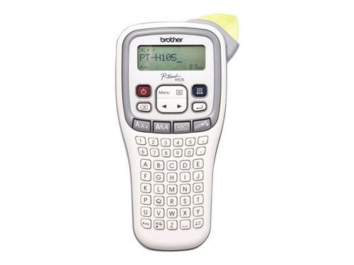  Brother P-Touch PT-H105 - &Eacute;tiqueteuse - Noir et blanc - transfert thermique - Rouleau (1,2 cm) - 180 dpi - jusqu'&agrave; 20 mm/sec - outil de coupe - impression par 2 lignes 