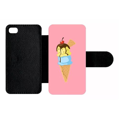 Etui À Rabat Apple Iphone 4 Et 4 S Glace Cornet Rose