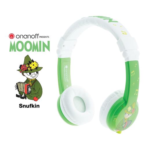 OnanOff Buddyphone Moomins Casque filaire pour enfant vert et blanc
