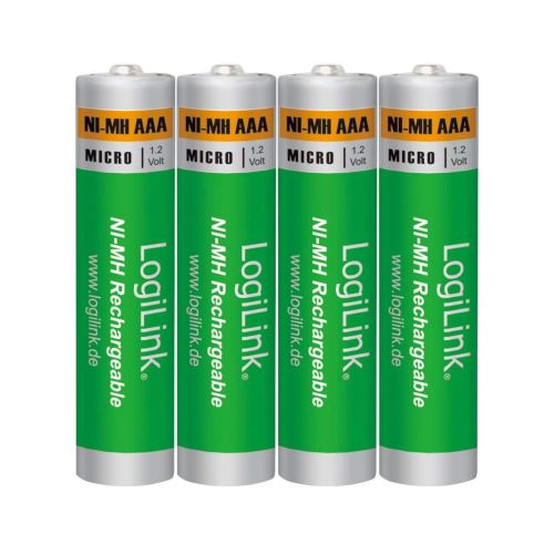Logilink Batterie Aaa/piles Rechargeables (4x) Vert