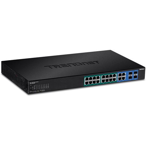 Trendnet TPE-1620WSF network switch Managed L2/L3 Gigabit Ethernet (10/100/1000) Black 1U Power over Ethernet (PoE)