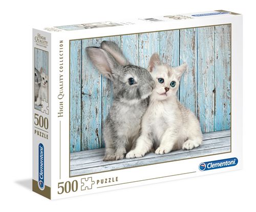 Clementoni Puzzle Chat Et High Qualitylapin 500 Pièces