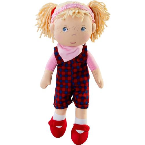 Haba poupée câline Zoje rouge/bleu 30 cm