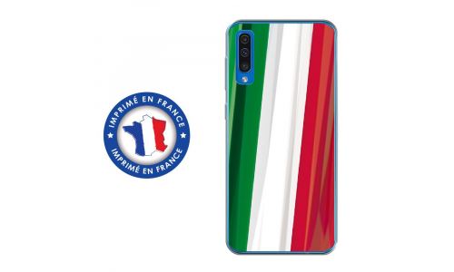 Coque souple pour Samsung Galaxy A50 avec impression Motifs drapeau de l'Italie