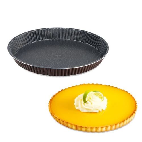Moule à tarte perfect bake 30 cm - Tefal - Noir - Aluminium