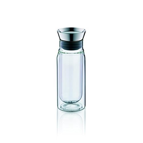 Alfi flowmotion 2427,020,050 carafe en verre, verre borosilicate double paroi 0,5 l carafe, verre, transparent, 9 x 9 x 23 cm
