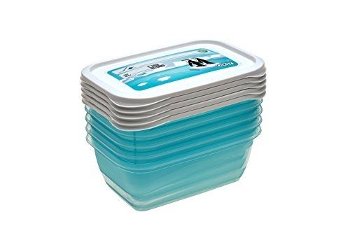 Keeeper 3068963810000 mia polar boîte de nourriture rectangulaire polypropylène bleu 15,5 x 10,5 x 6 cm 5 pièces