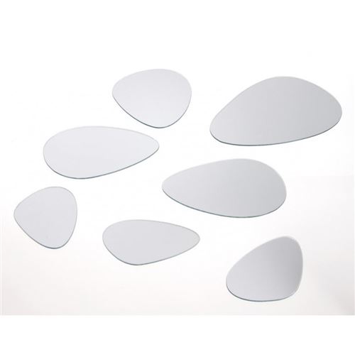 Lot de 7 Miroirs Adhésifs Galet