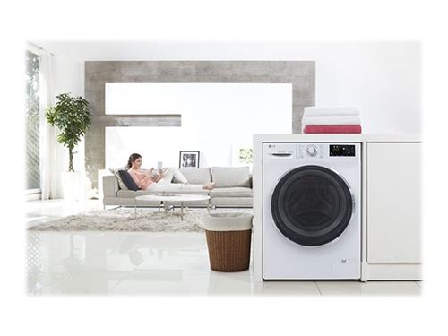 LG F84902WH - Machine à laver - largeur : 60 cm - profondeur : 58 cm - hauteur : 85 cm - chargement frontal - 59 litres - 8 kg - 1400 tours/min - blanc