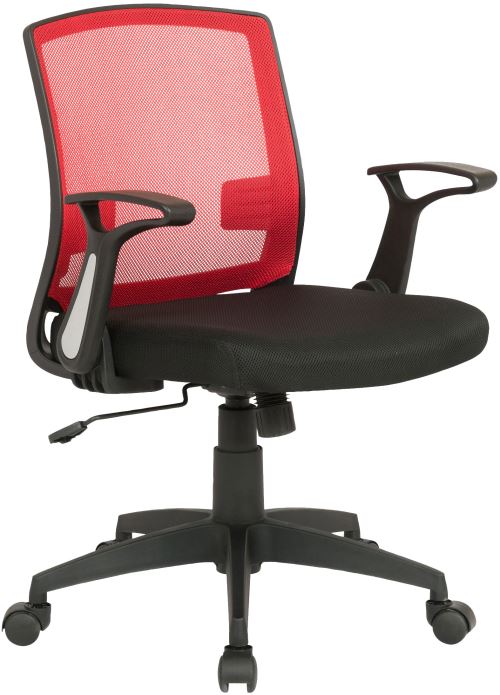 Fauteuil de Bureau / Chaise Gamer Rento avec Dossier en maille - Couleur Noir/Rouge
