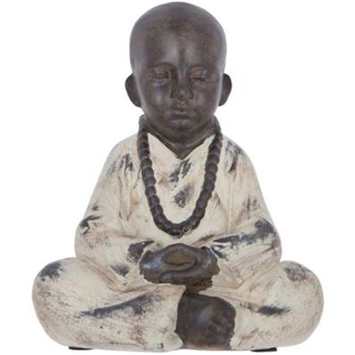 Statuette de Bouddha Assis Résine 22cm Noir