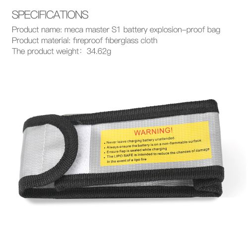 Lipo Safe Bag Sac de batterie LiPo ignifuge et antidéflagrant