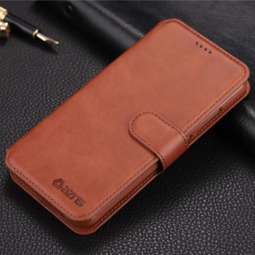 Etui en PU avec support marron pour votre Xiaomi Redmi 6 (Dual Camera: 12MP+5MP)