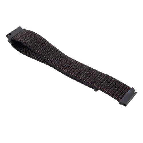 Bracelet en nylon fermeture velcro noir pour votre Samsung Galaxy Watch 42mm/Gear S2/Huami Amazfit Watch Youth Edition