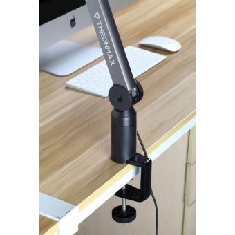 Bras de flèche de bureau à roulettes pour microphone XLR S2 Thronmax Gris