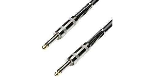 Câble instrument Paccs 2X J6.35mm 5M Noir Câble jack noir Jack 6,3 mm