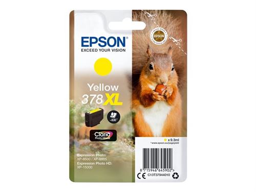 Cartouches Jet d'encre Epson 378xl 9.3ml 830pages Jaune Cartouche D'encre
