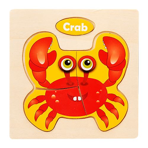 Puzzle en bois La vie marine pour enfants 12_ Multicolore