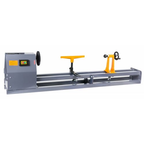 POWER TOOL | Tour à bois compact 600W/230V 4 vitesses | Longueur maxi 1000mm | Usinage bois atelier bricolage chantier | Gris