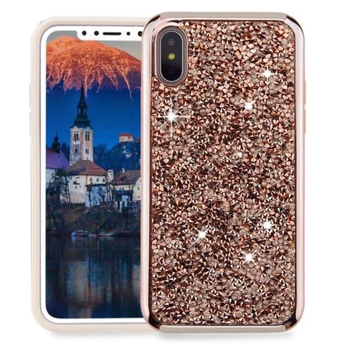 Iphone X / Xs Coque Protection Tpu Electroplating Doré Als81292