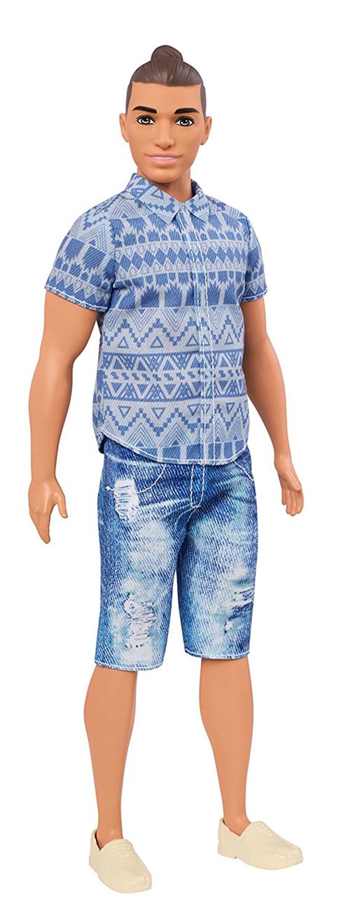 Barbie FNJ38 - Poupée - Ken Fashionistas - Denim Aztèque