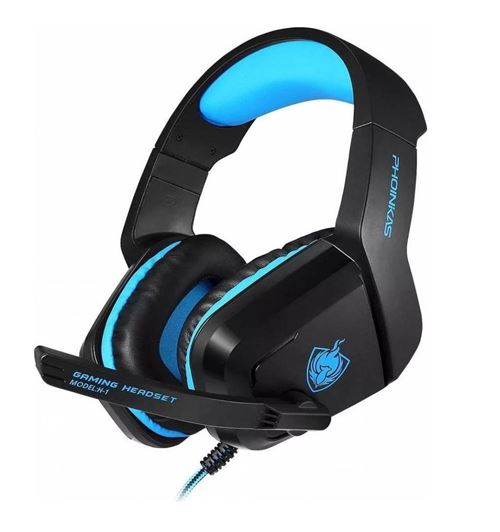 Phoinikas - Casque d'écoute - Casque de jeu - Bleu